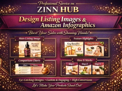 design listing images and amazon infographics