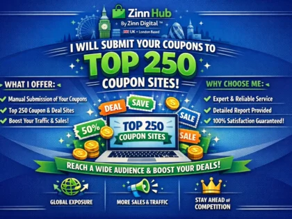I will manually submit your coupon codes and deals to top 250 coupon sites
