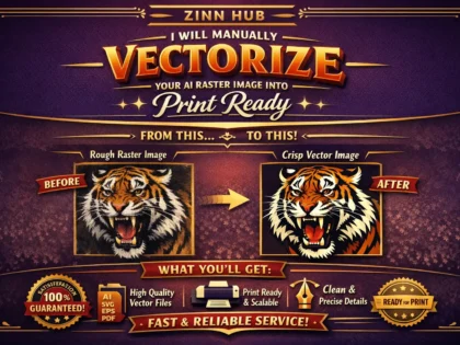 manually vectorize an ai raster image into print ready