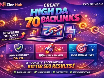 Create High Da 70 Backlinks