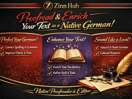 Proofread And Enrich Your Text As A Native Proofreading German