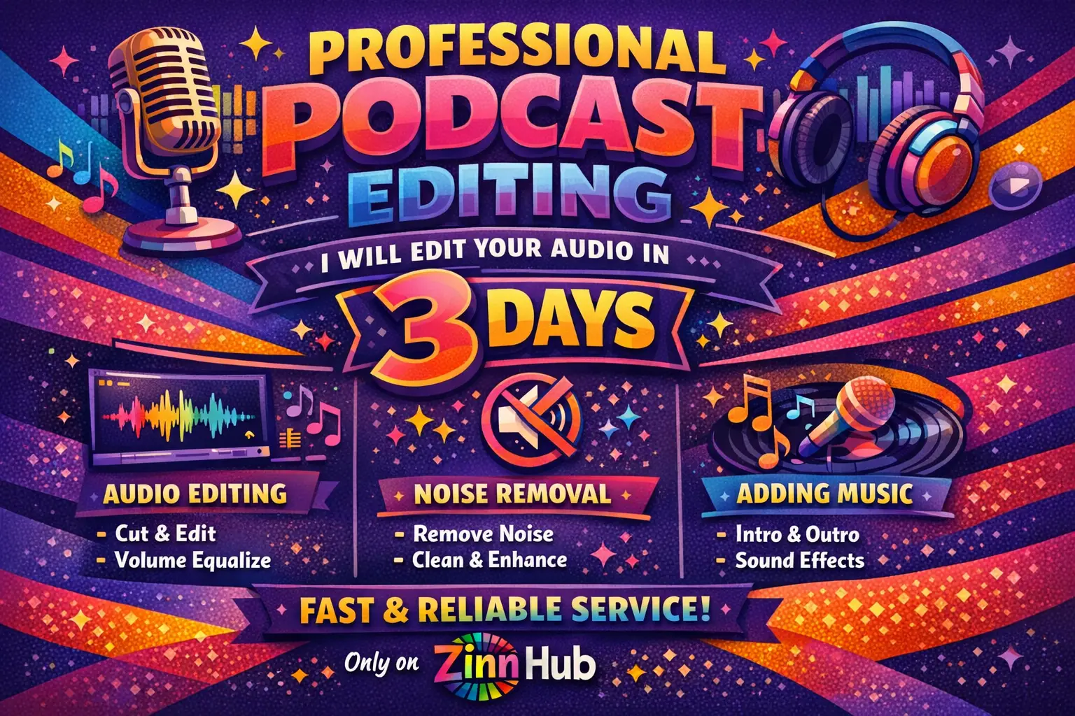 Do Podcast Editing And I Will Edit Audio In 3 Days 1 Do Podcast Editing And I Will Edit Audio In 3 Days