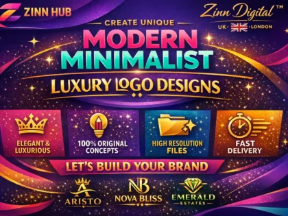 Create unique modern minimalist luxury business logo designs