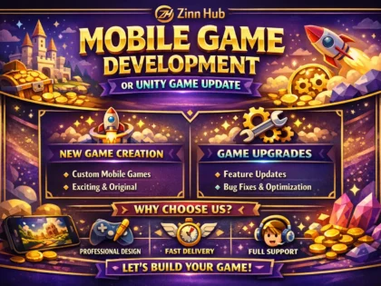 do mobile game development for you or update your unity game