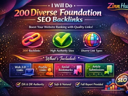do 200 diverse foundation SEO backlinks