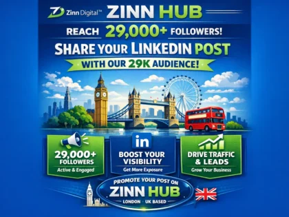 Share Your Linkedin Post With 29K Followers Via Zinn Hub