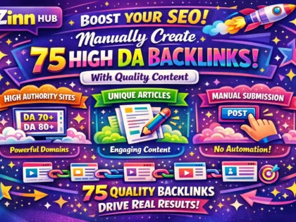 manually create 75 high da backlinks with quality content
