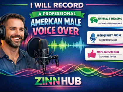 record a professional natural american male voice over