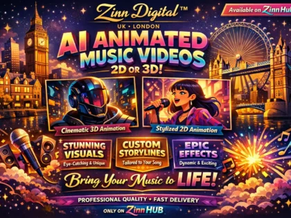 create an ai 2d or 3d animated music video