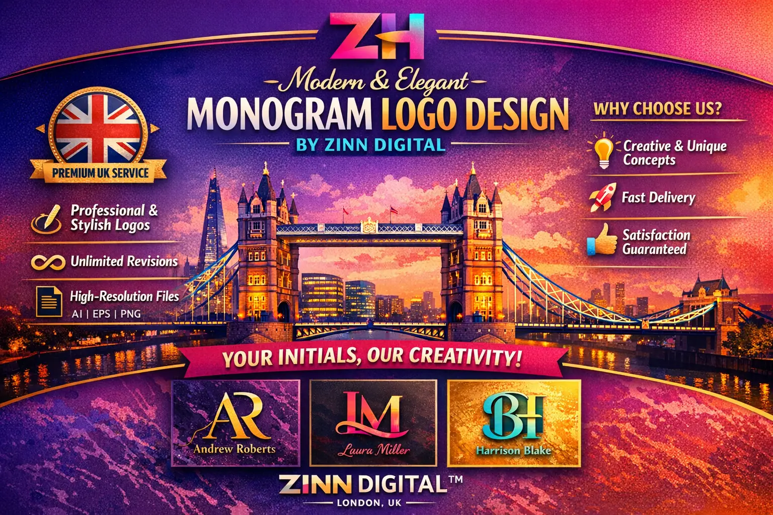 Modern And Elegant Monogram Logo Design By Zinn Digital ™ 2 Modern And Elegant Monogram Logo Design By Zinn Digital ™ - Image 2