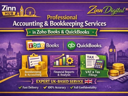 Professional Accounting And Bookkeeping Services In Zoho Books And Quickbooks