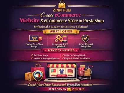 Create Ecommerce Website And Ecommerce Store In Prestashop