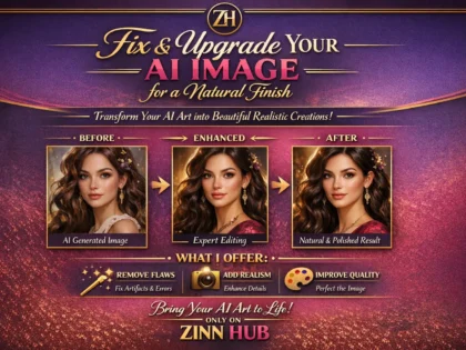 fix and upgrade your ai generated image for a natural finish