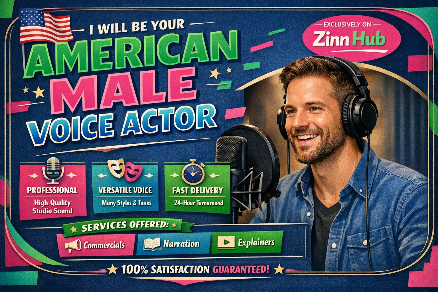 Be Your American Male Voice Actor 1 Be Your American Male Voice Actor