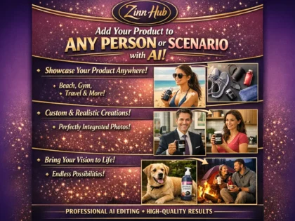 add your product to any person or scenario with ai