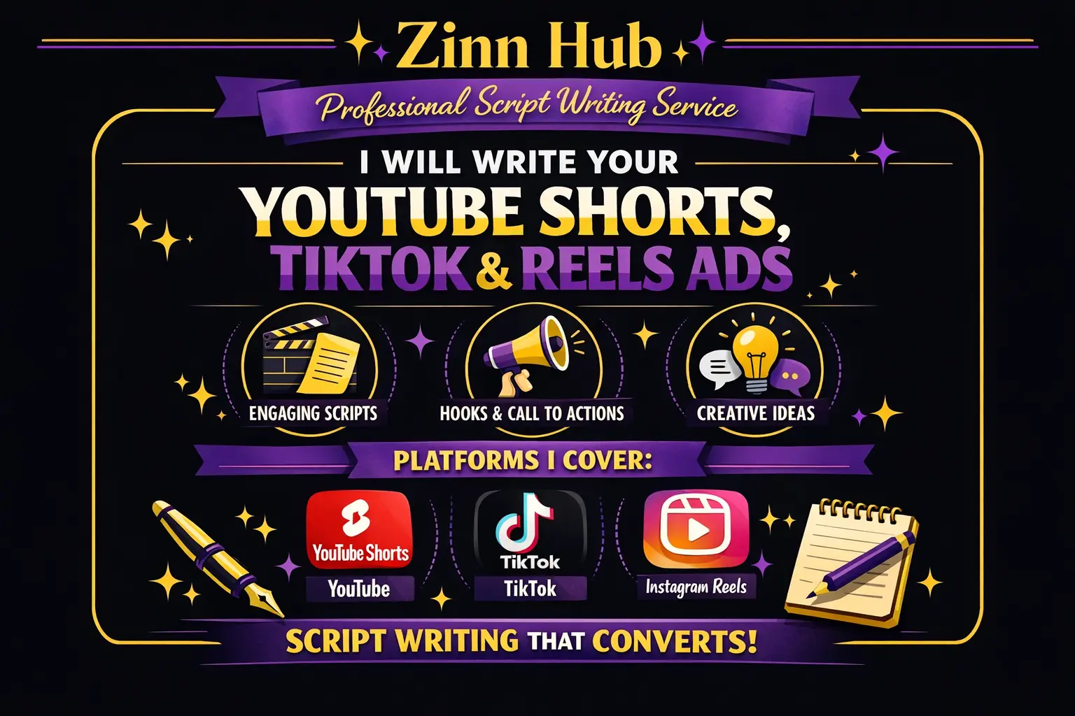 Write Your Youtube Shorts Scripts, Ads, Tiktok, Or Instagram Reel 1 Write Your Youtube Shorts Scripts
