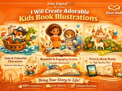 create adorable characters or illustrations for kids book