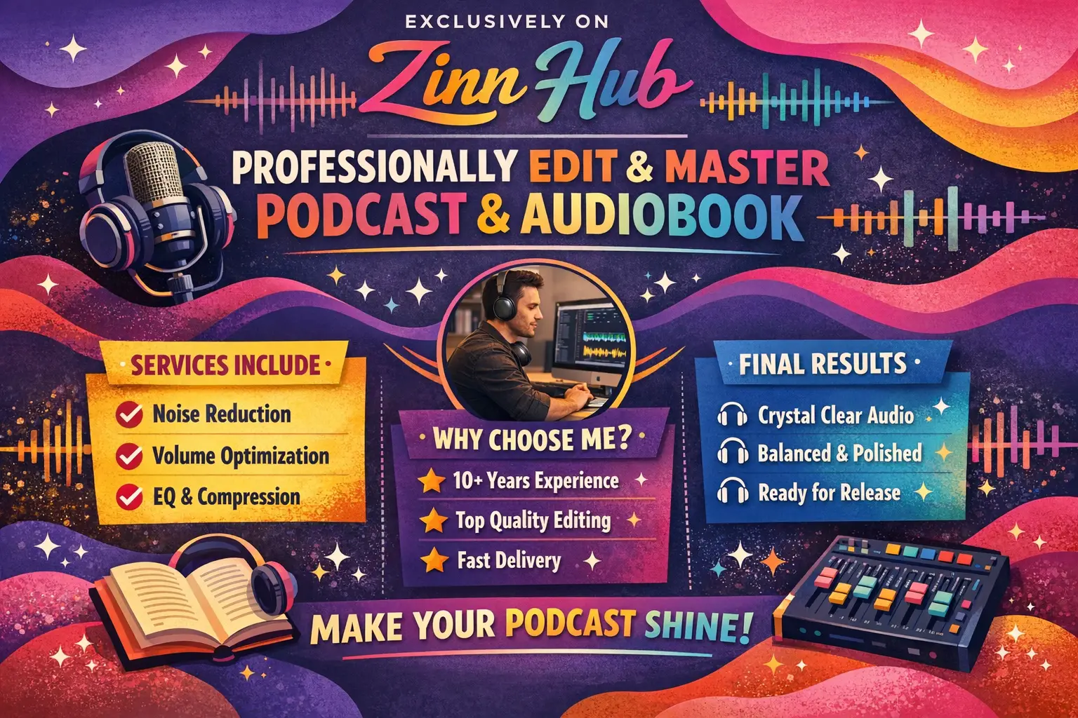Professionally Clean Edit And Master Podcast And Audiobook 1 Professionally Clean Edit And Master Podcast And Audiobook