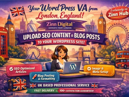 Upload Seo Content And Blog Posts As Your Wordpress Va From London