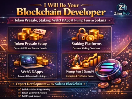be blockchain developer for token presale staking