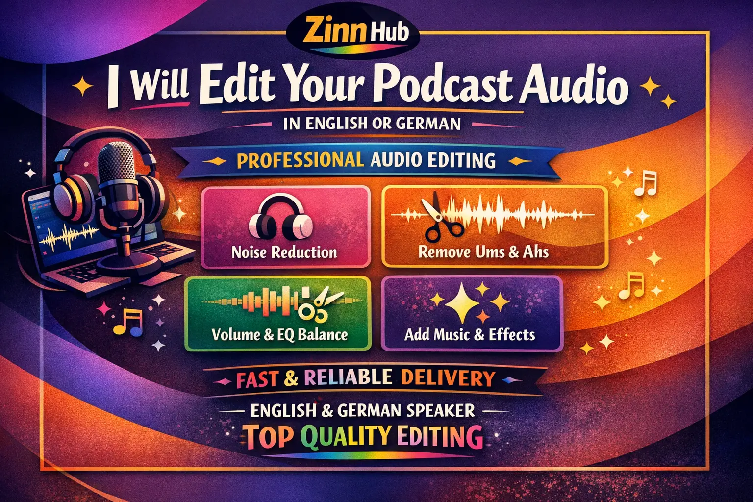 Edit Your Podcast Audio In English Or German 1 Edit Your Podcast Audio In English Or German