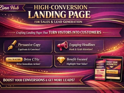 write a high conversion landing page for sales and lead gen