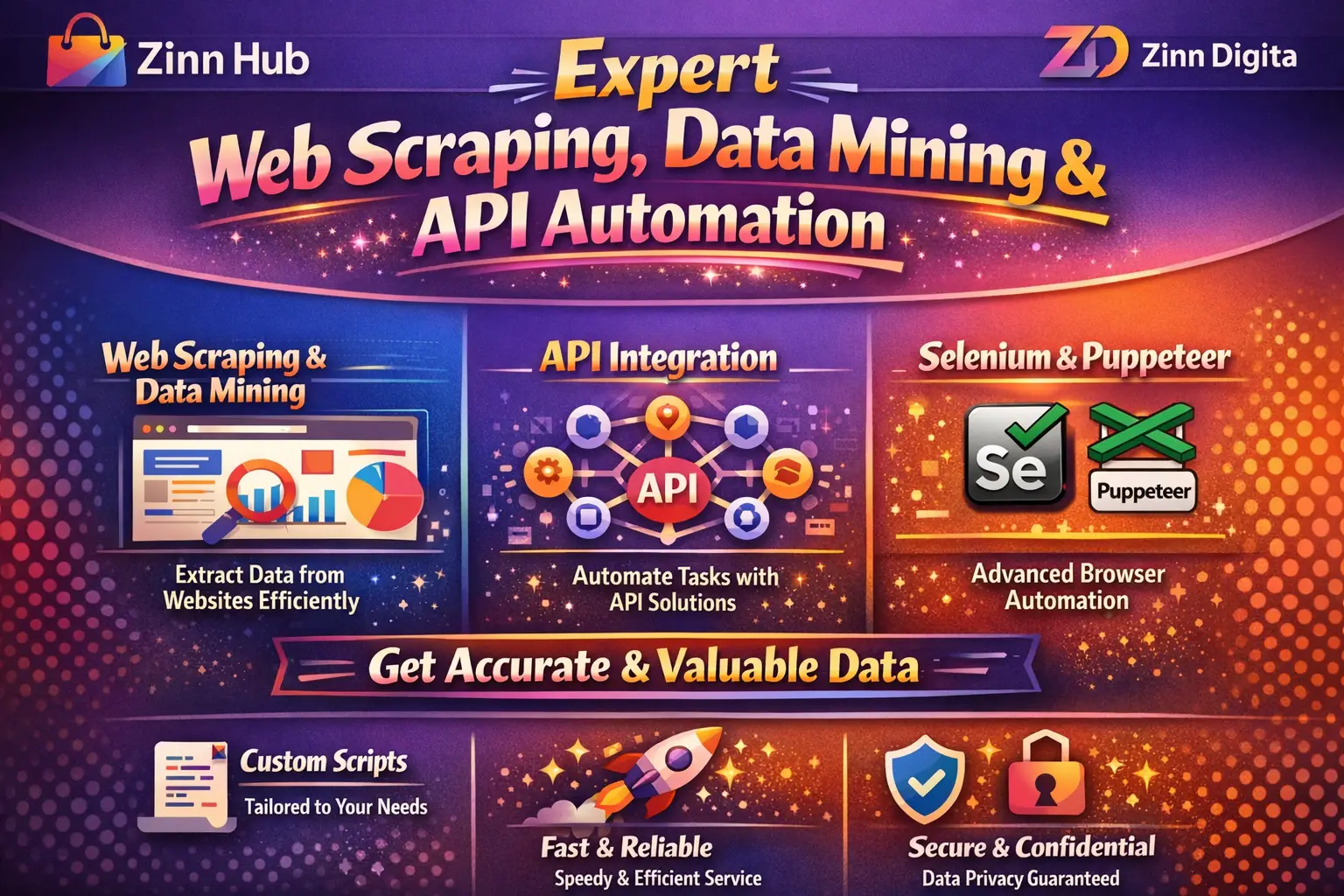 Expertly Do Web Scraping, Data Mining, Api Automation With Selenium Puppeteer 1 Expertly Do Web Scraping