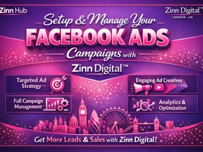 Setup and manage your Facebook ads campaigns with Zinn Digital ™