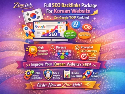 do full SEO backlinks package for korean website google top ranking