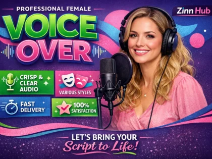 record a professional female voice over