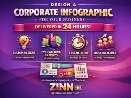 design a corporate infographic for your business in 24hrs