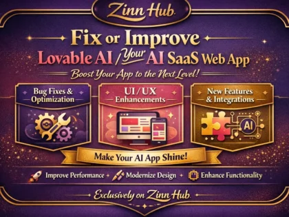 fix or improve your lovable ai or ai saas web app