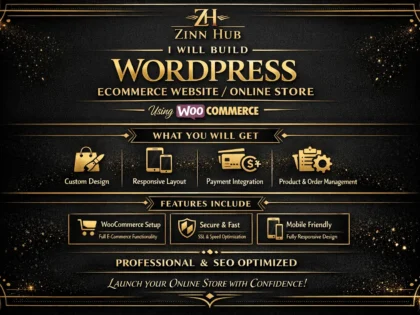 build wordpress ecommerce website or online store using woocommerce
