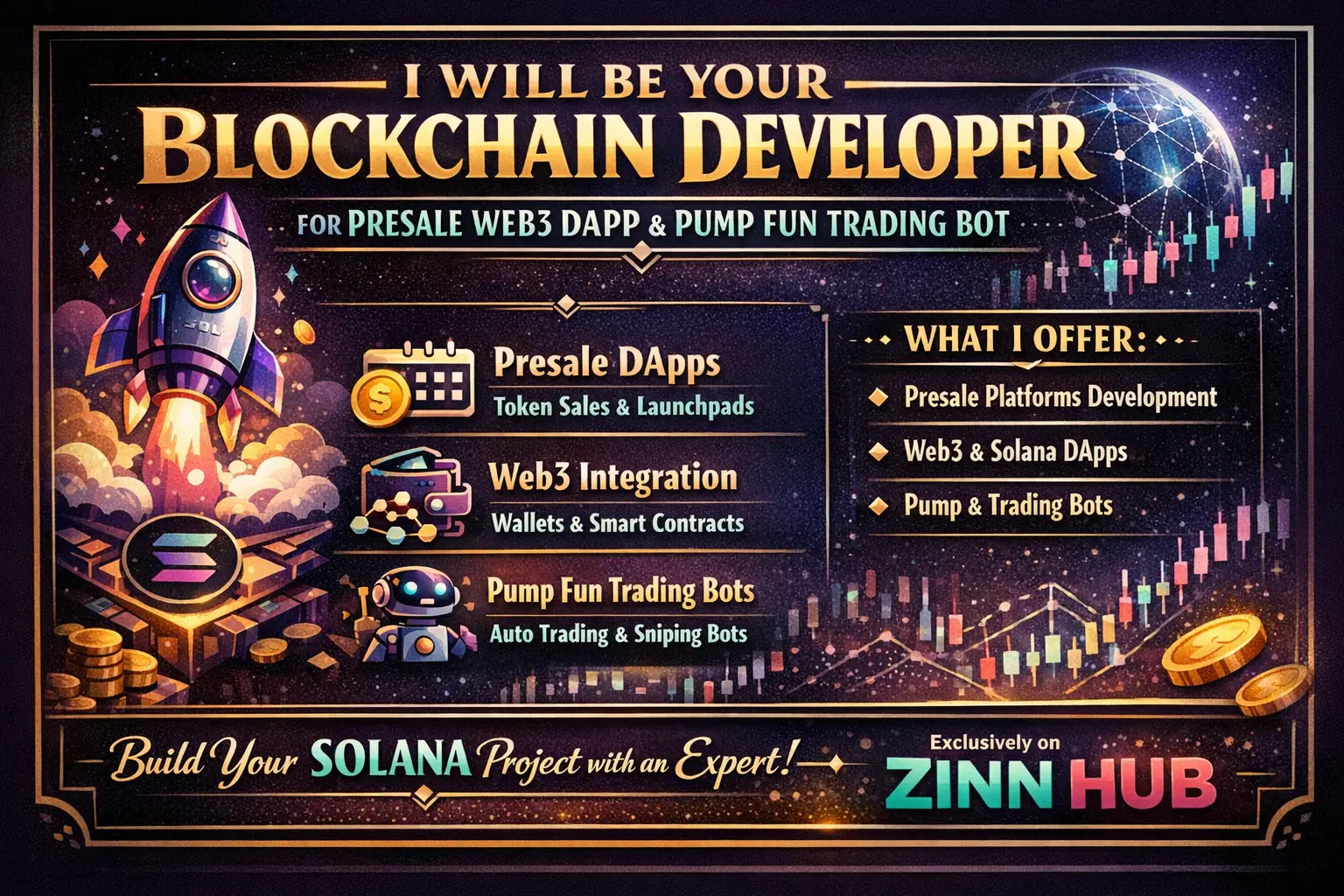 Be Blockchain Developer For Presale Web3 Dapp Pump Fun Trading Bot On Solana 1 Be Blockchain Developer For Presale Web3 Dapp Pump Fun Trading Bot On Solana