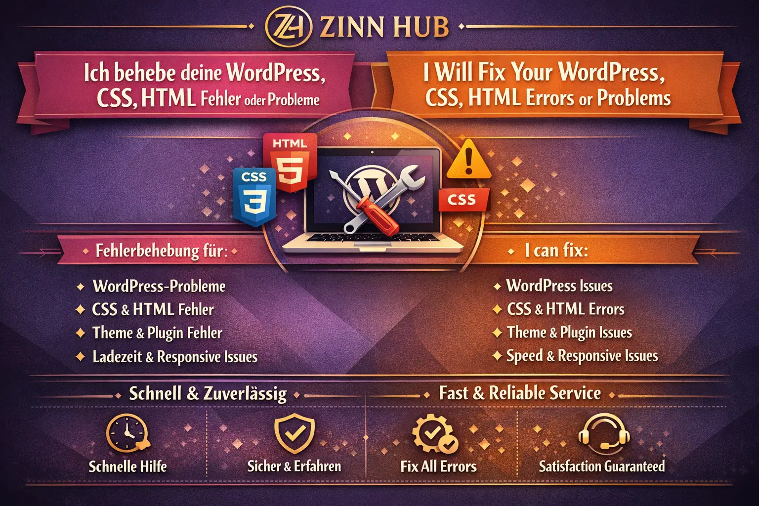 Fix Your Wordpress, Css, Html Errors Or Problems In German And English 1 Fix Your Wordpress