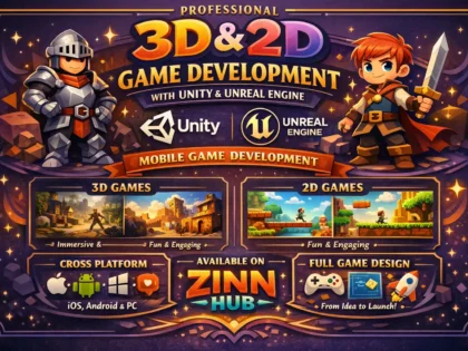 Develop 3D And 2D Game Mobile Game Development With Unity And Unreal Engine