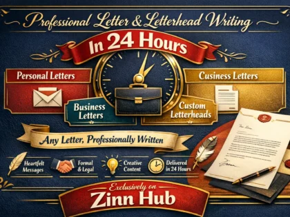 write any kind of letter and letterhead in 24 hrs