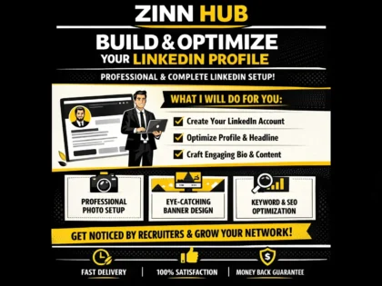 completely build your linkedin account and optimize the profile