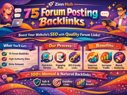 do provide 75 high quality forum posting backlinks