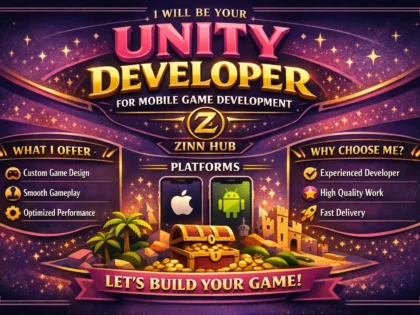 be a unity developer for mobile game development