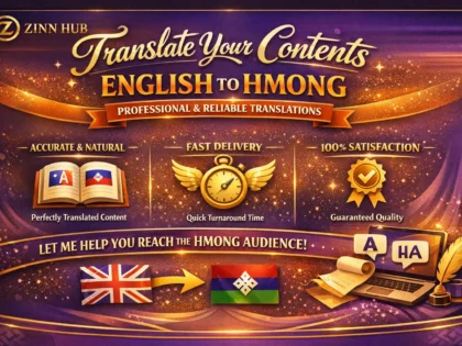 Translate Your Contents From English To Hmong