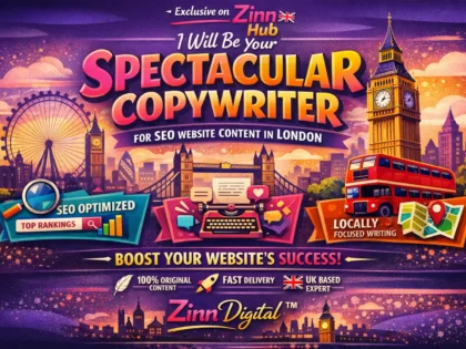 Be your spectacular copywriter for SEO website content in London