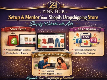setup and mentor you shopify dropshipping store shopify website with ads