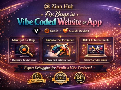 fix bugs in vibe coded website or app replit lovable devbolt
