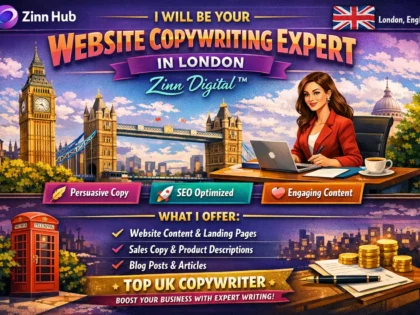 Be Your Website Copywriting Expert In London, England - Zinn Digital ™ 2 Be Your Website Copywriting Expert In London