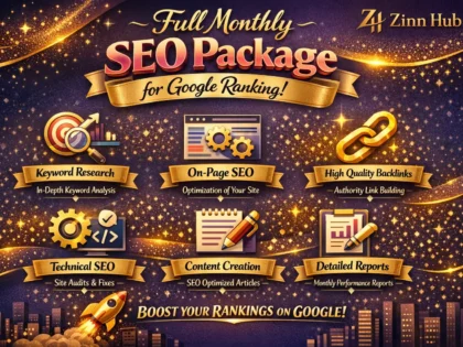 provide a comprehensive full monthly SEO package for google ranking