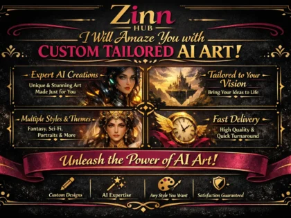 amaze you with custom tailored ai art using ai expertise