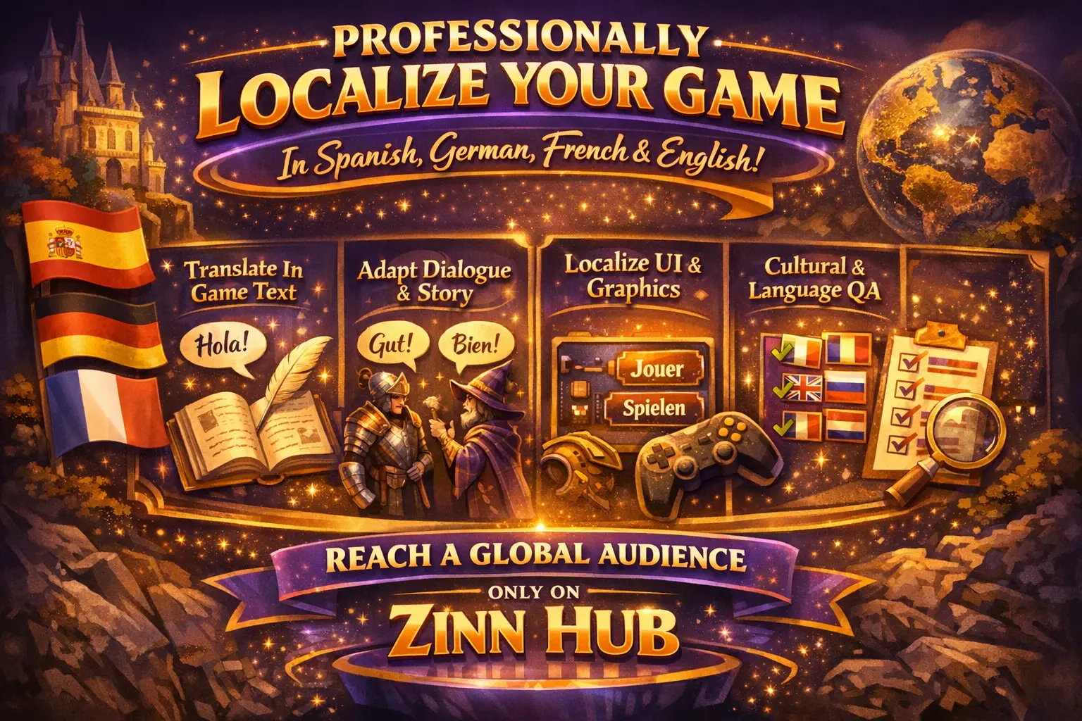 Professionally Localize Your Game In Spanish, German, French, English 1 Professionally Localize Your Game In Spanish