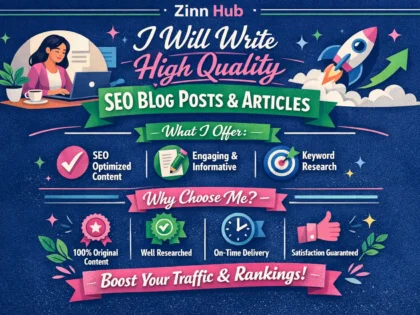 write high quality SEO blog posts and articles