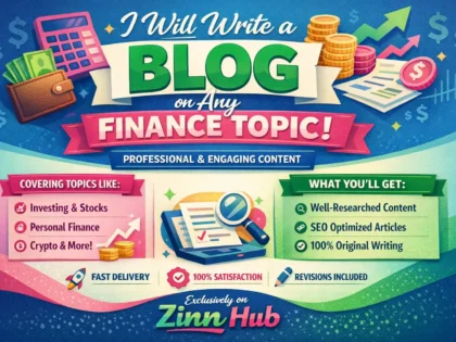 write a blog on any finance topic
